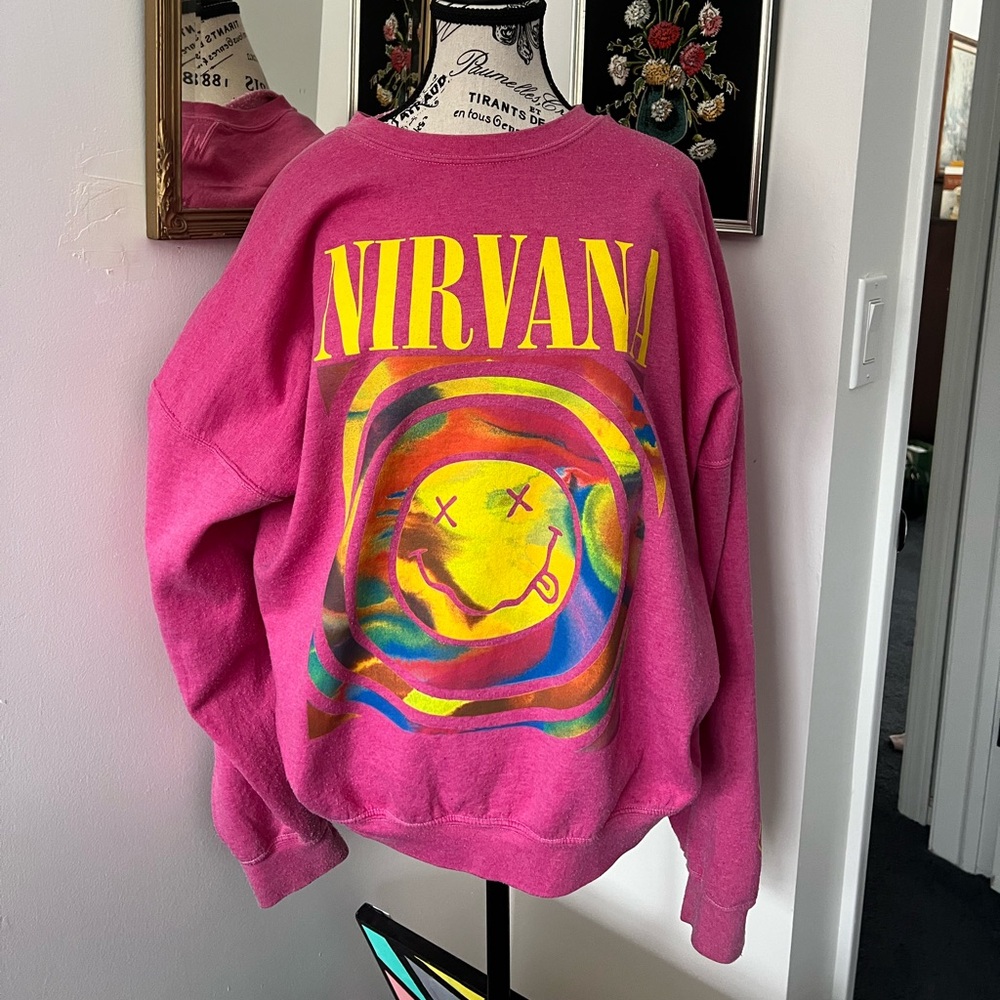 Urban Outfitters Nirvana Pink Crewneck